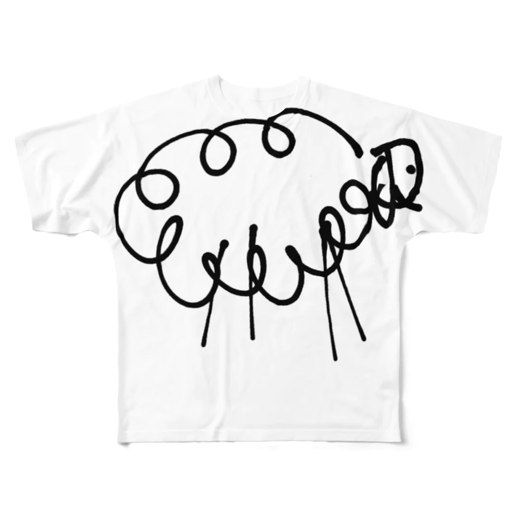 湯川結衣の羊 All-Over Print T-Shirt