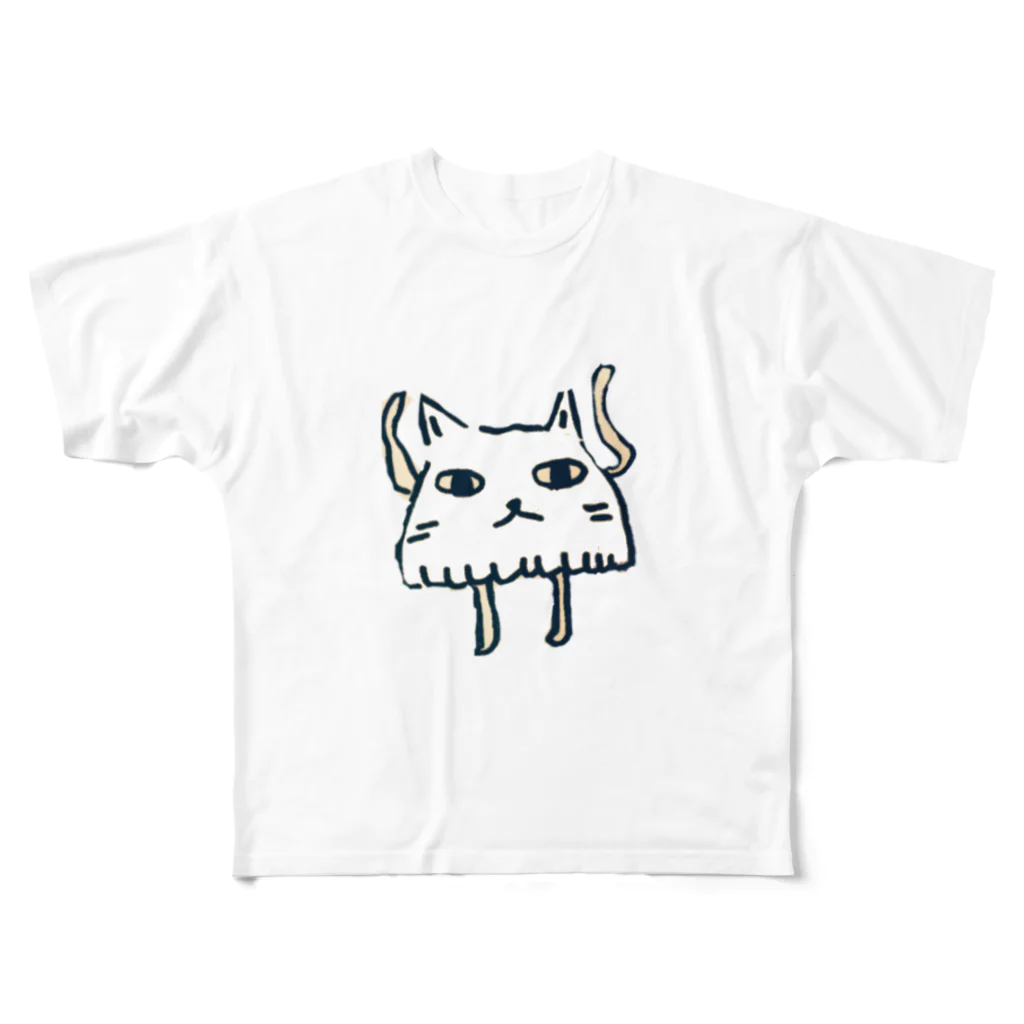 調味料のねこになりたい(スケルトン) フルグラフィックTシャツ