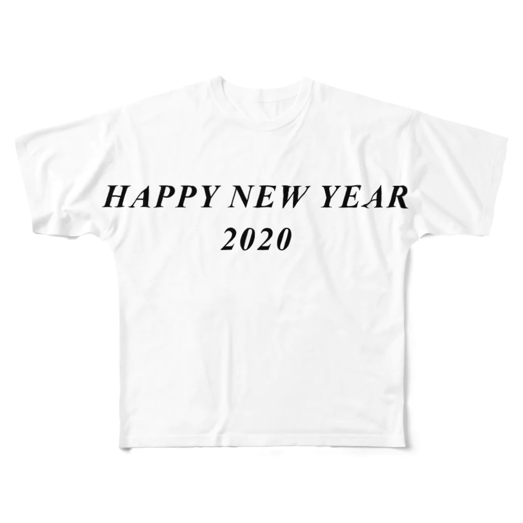 hikikomoriのHAPPY NEW YEAR 2020 フルグラフィックTシャツ