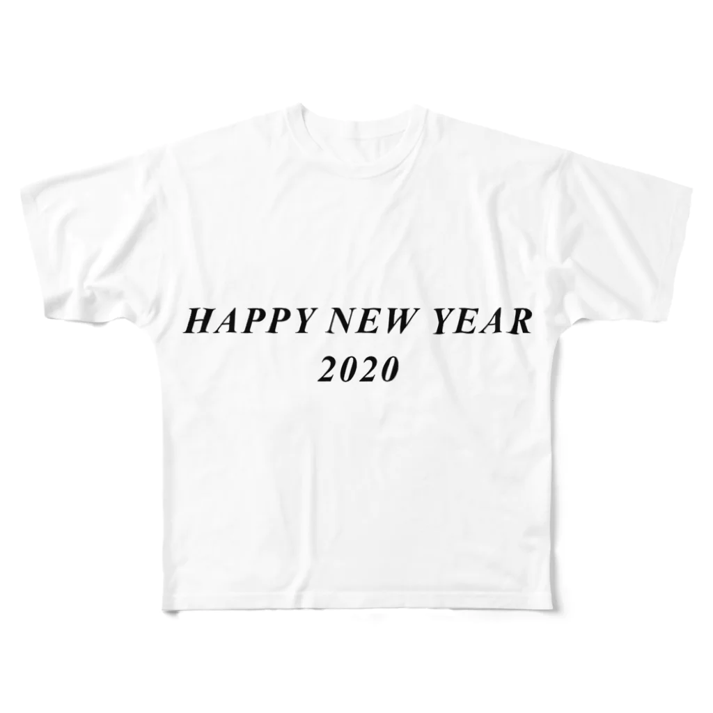 hikikomoriのHAPPY NEW YEAR 2020 フルグラフィックTシャツ