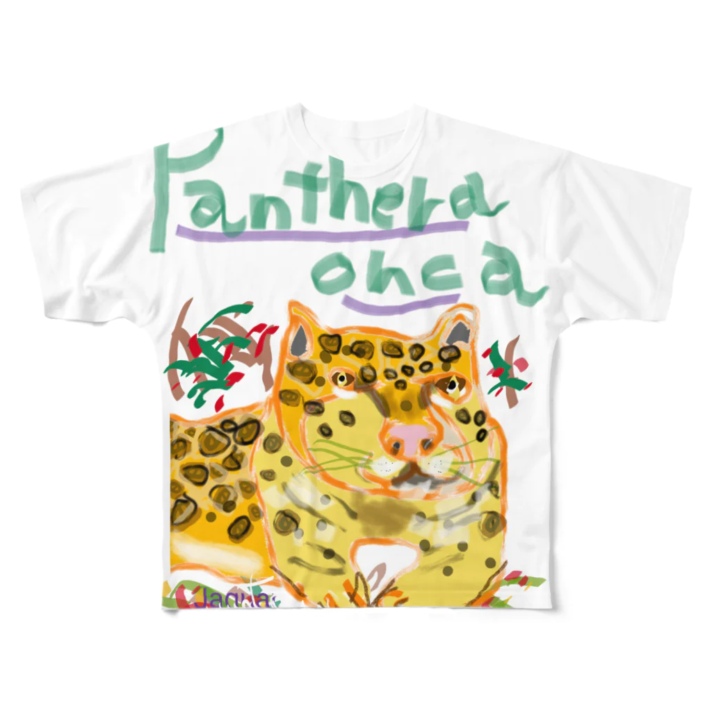 uwotomoのPanthera onca フルグラフィックTシャツ