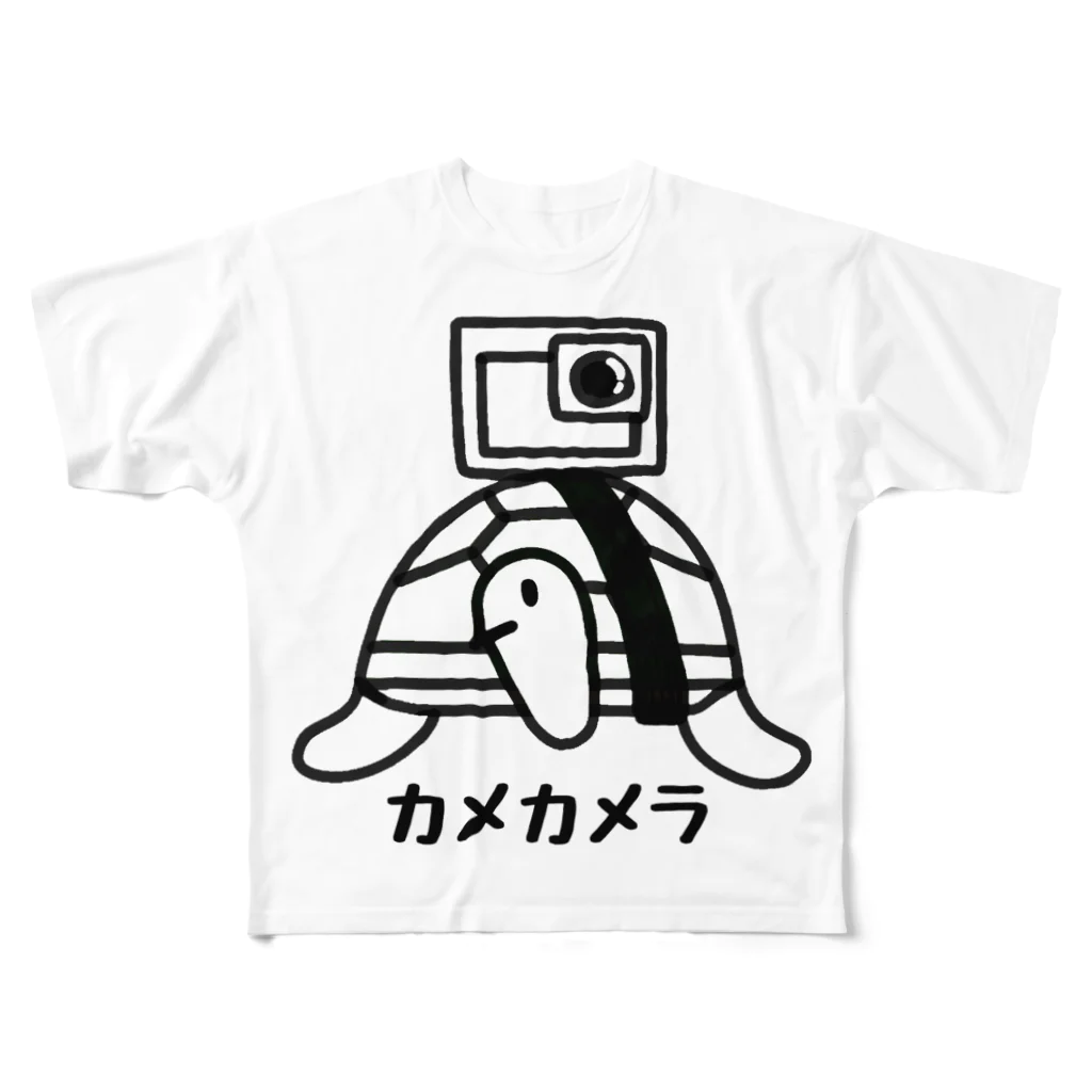 麦畑のカメカメラ フルグラフィックTシャツ