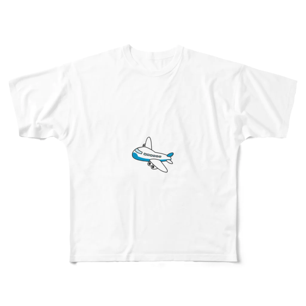 絵文字のおみせdayo絵文字のおみせdesu絵文字のおみせkanaの飛行機 フルグラフィックTシャツ