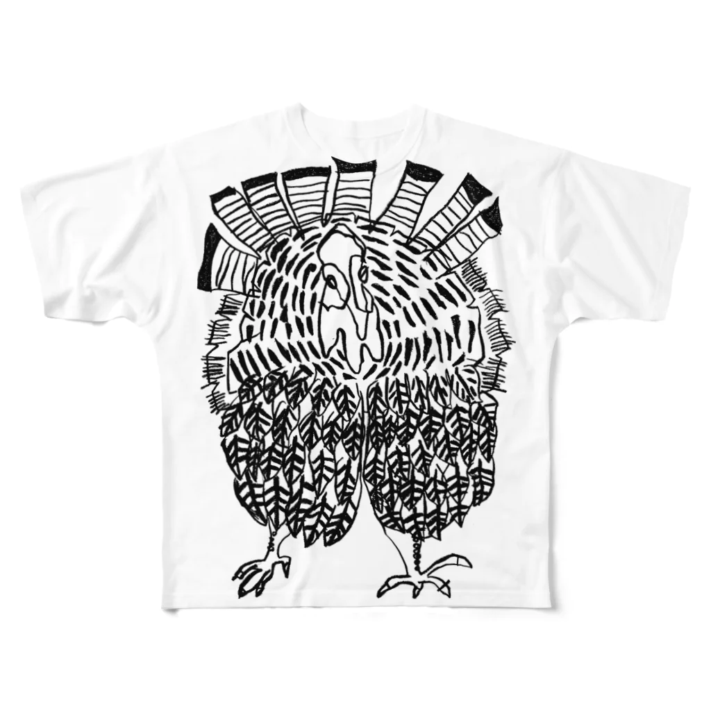 miyukinoeの七面鳥くん All-Over Print T-Shirt