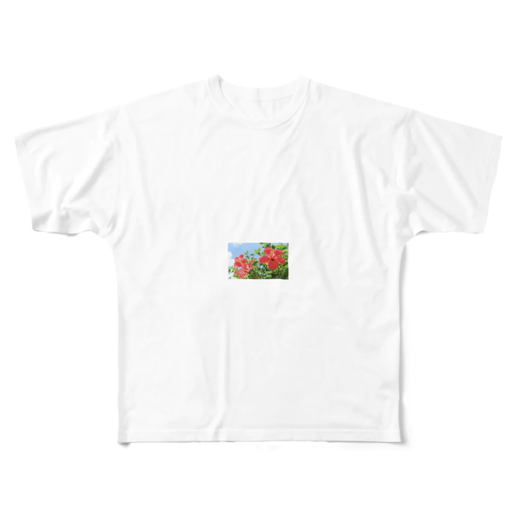 てるひさまるるんのハイビスカス All-Over Print T-Shirt