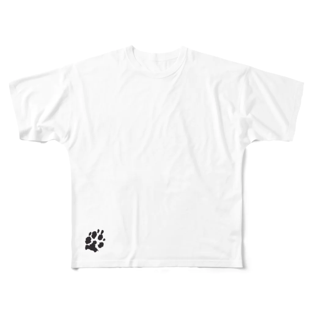 山麓図工室のPaw　 All-Over Print T-Shirt