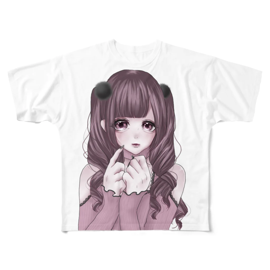 LD mental.CL💒の地雷女ちゃん フルグラフィックTシャツ