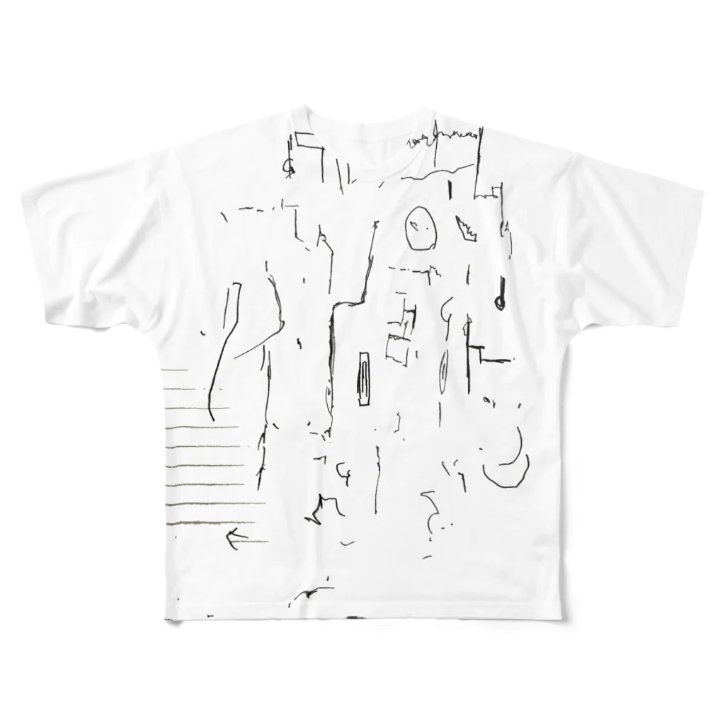 誰徒の罫線都市 All-Over Print T-Shirt