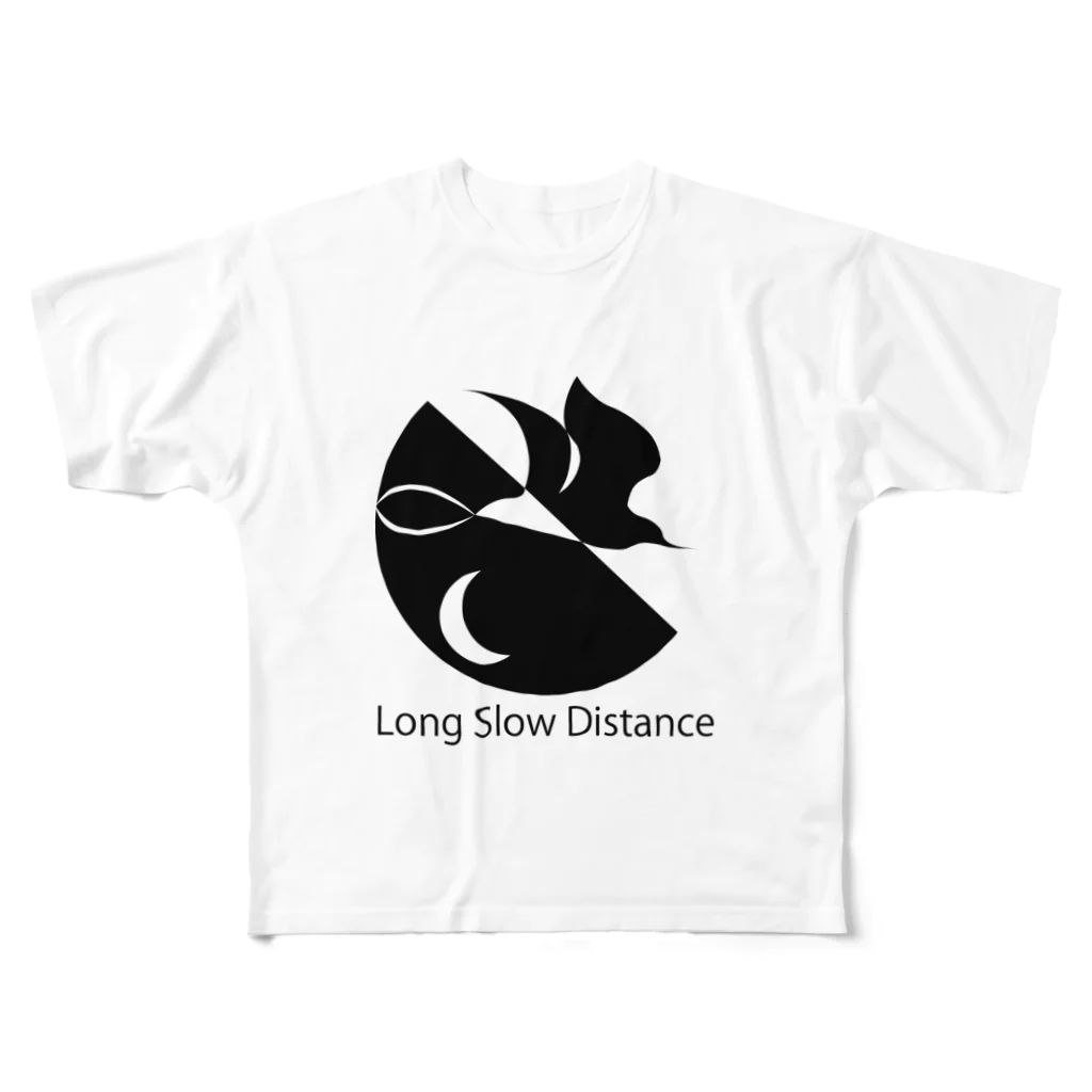 アジサシのLong Slow Distance フルグラフィックTシャツ