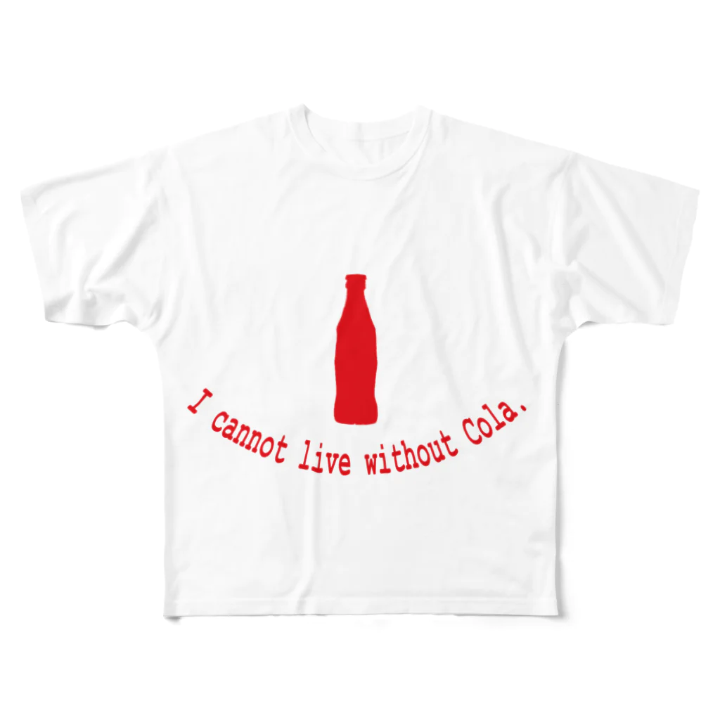 テラモトナナのコーラなしでは生きられない フルグラフィックTシャツ
