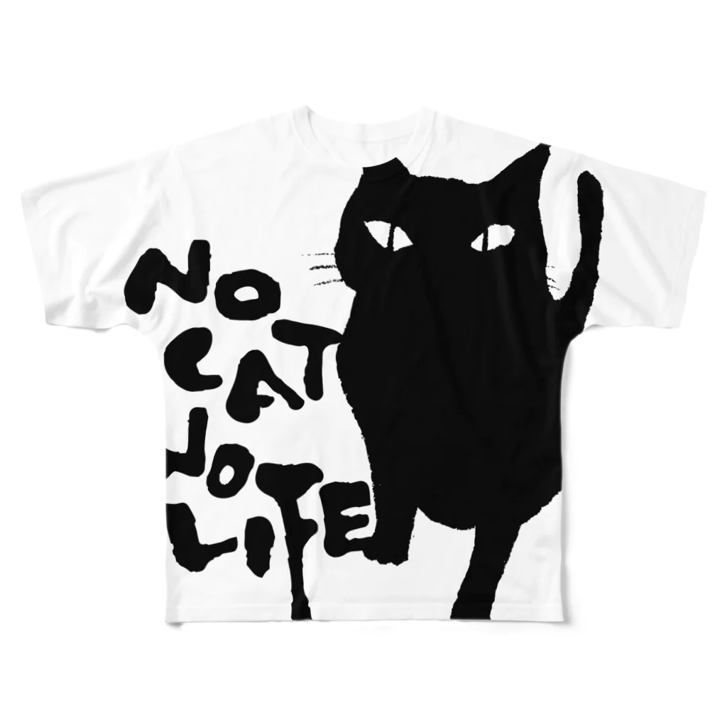 たろくろのNO CAT NO LIFE4 フルグラフィックTシャツ