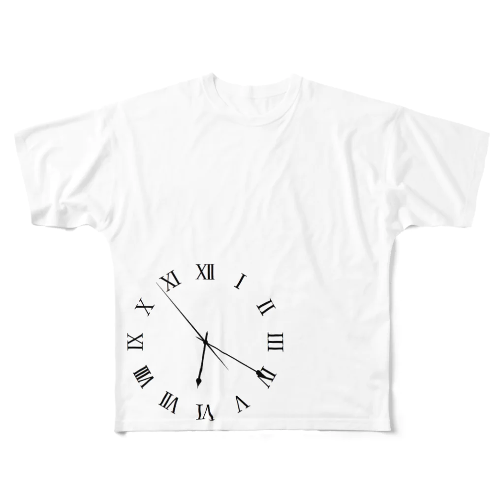 三毛猫時計店の時計 06:20 フルグラフィックTシャツ