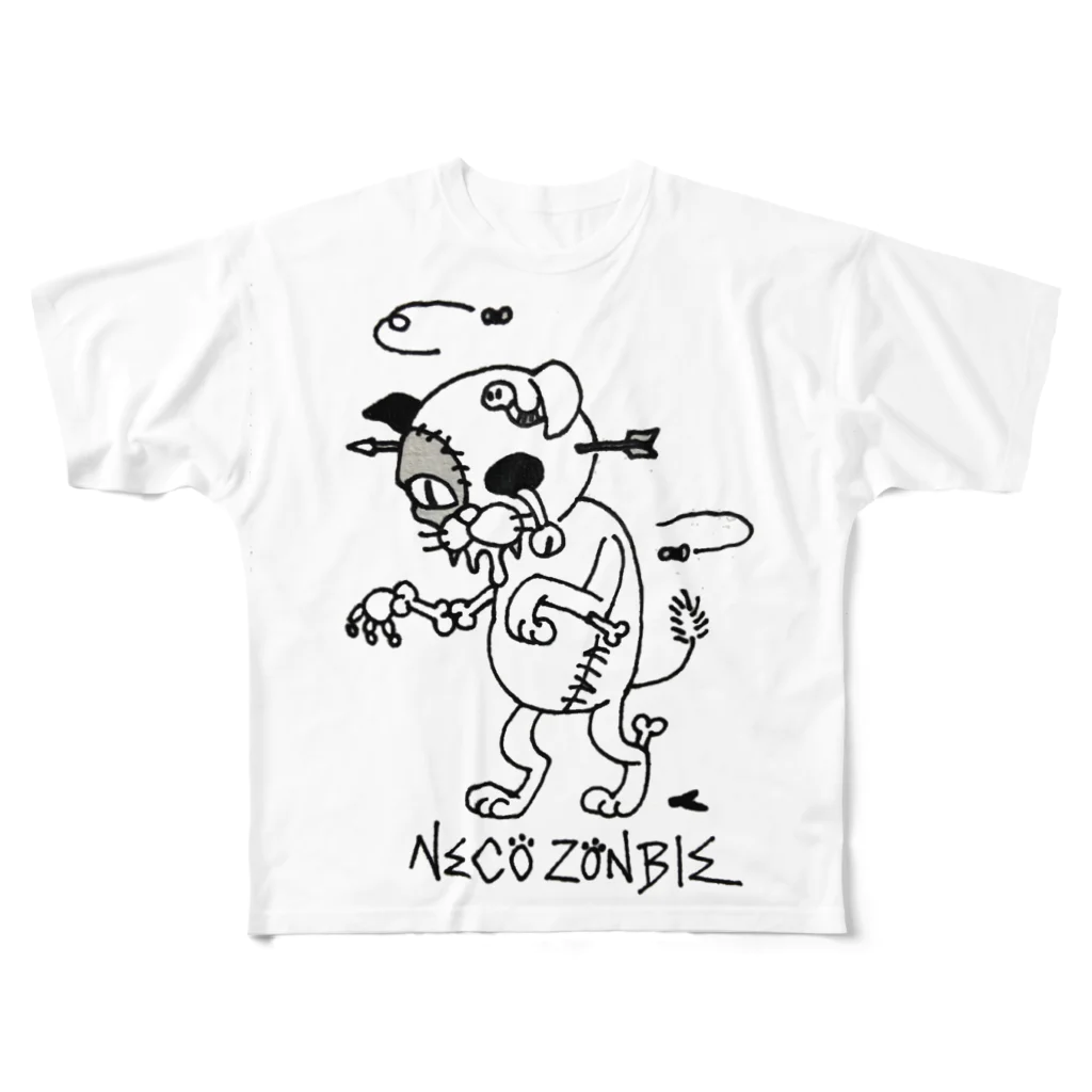 Takezo(busin)の腐れネコ2 フルグラフィックTシャツ