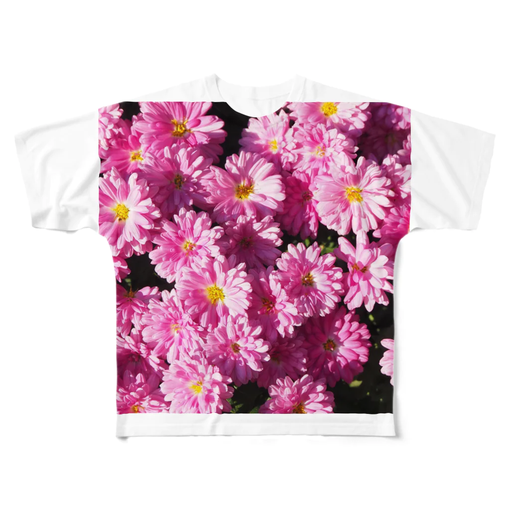 ちゃめの花 フルグラフィックTシャツ