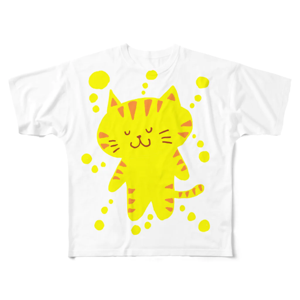 えかきにゃんこのお店♪のきいろいねこ All-Over Print T-Shirt