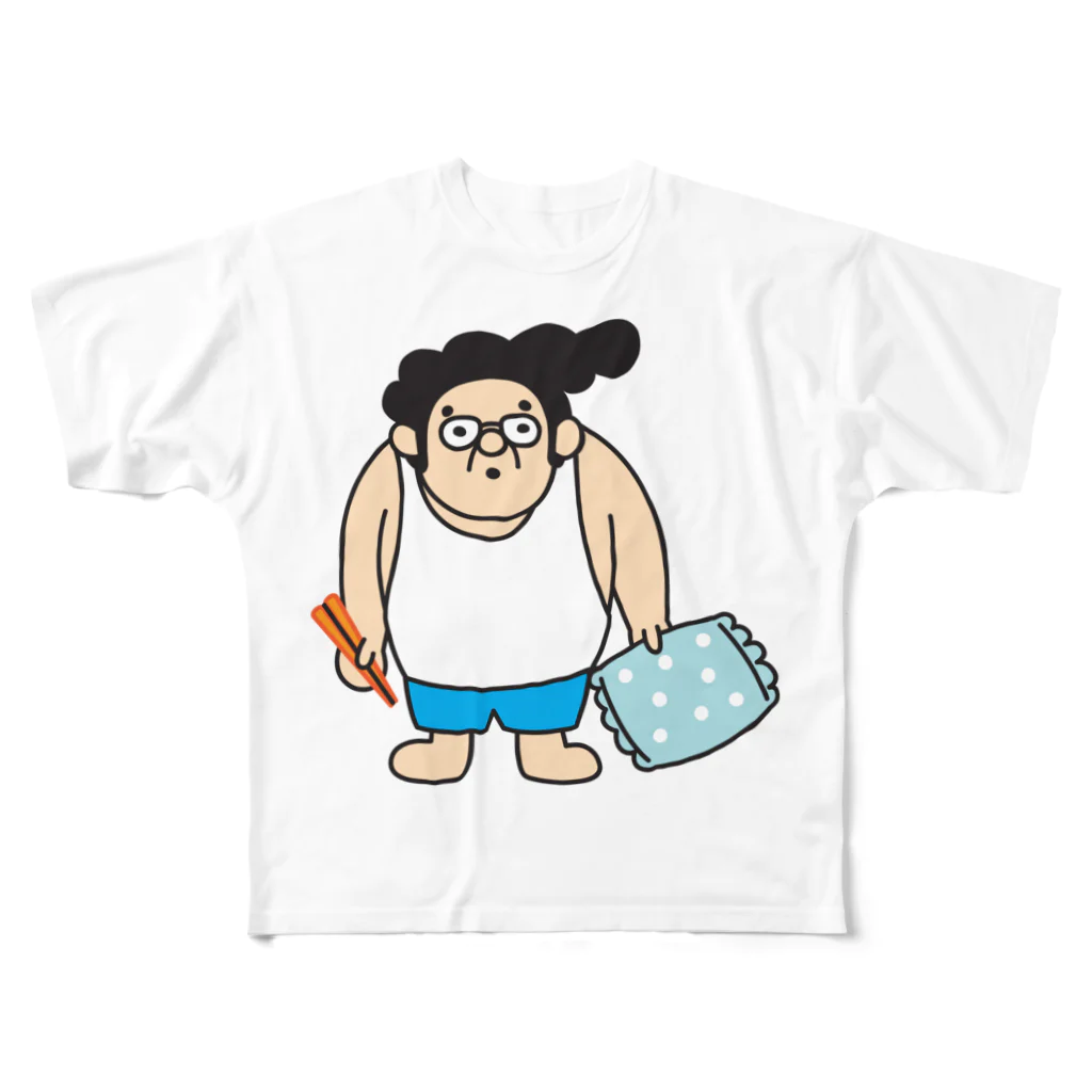 リーゼントおじさんの家のえ、家にいるけど【カラー】 フルグラフィックTシャツ