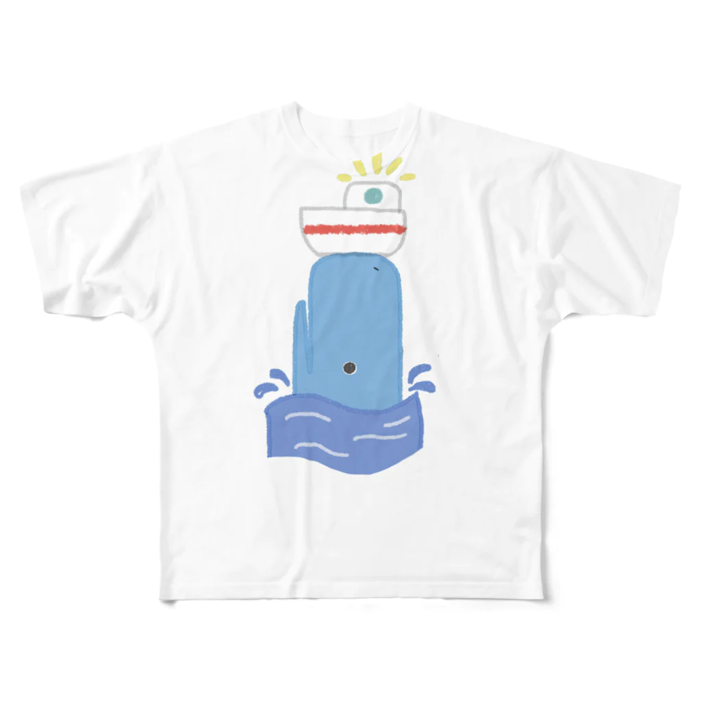 HAYASHIYApansyのクジラTシャツ All-Over Print T-Shirt