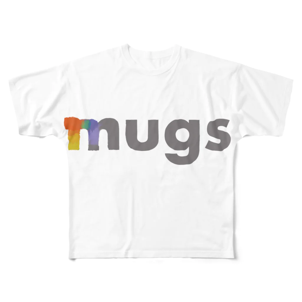 mugsの虹漏れ フルグラフィックTシャツ