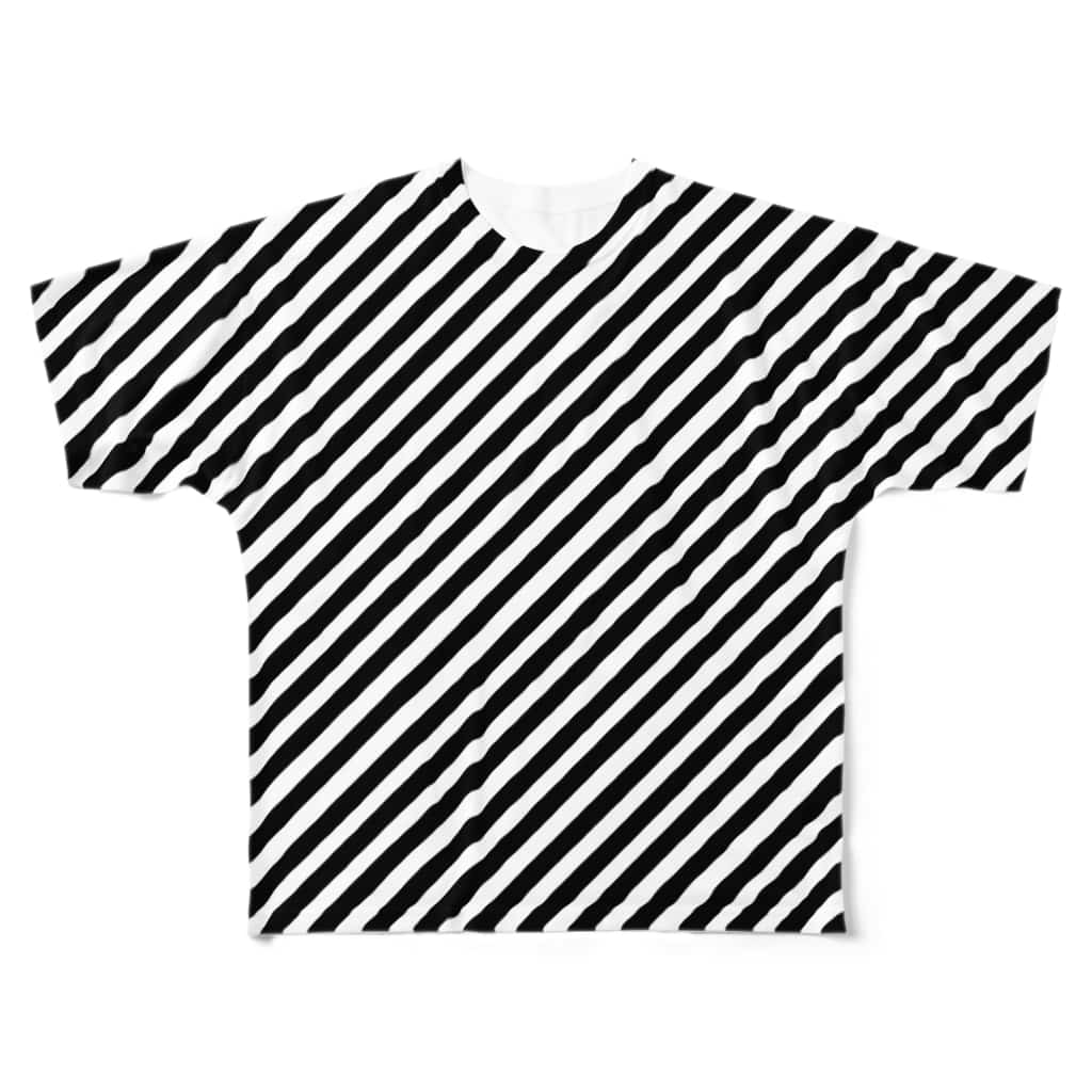 右肩上がり斜めボーダー All Over Print T Shirt By Saiki Shop Saiki Suzuri 右肩上がり斜めボーダー All Over Print T Shirt By Saiki Shop Saiki Suzuri