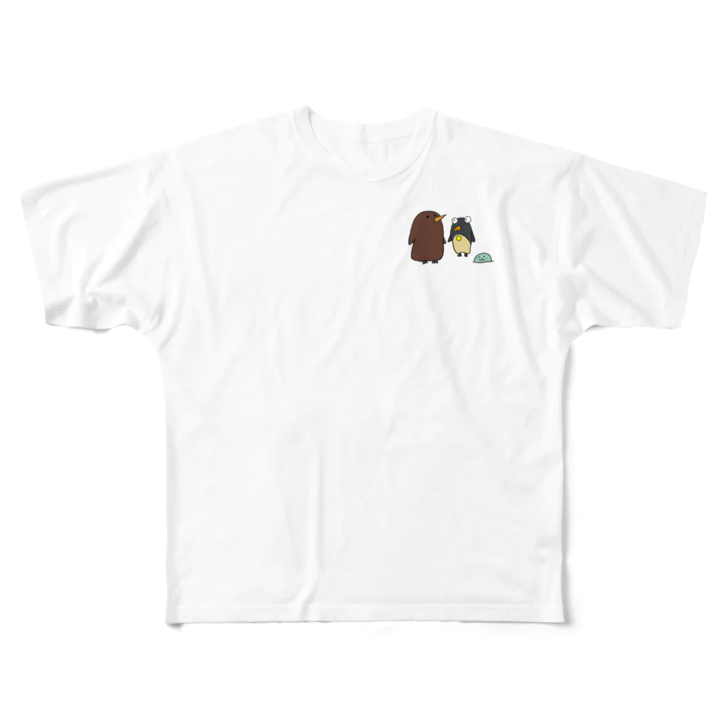 ぺけ丸のコウテイペンギンの赤ちゃん　 All-Over Print T-Shirt