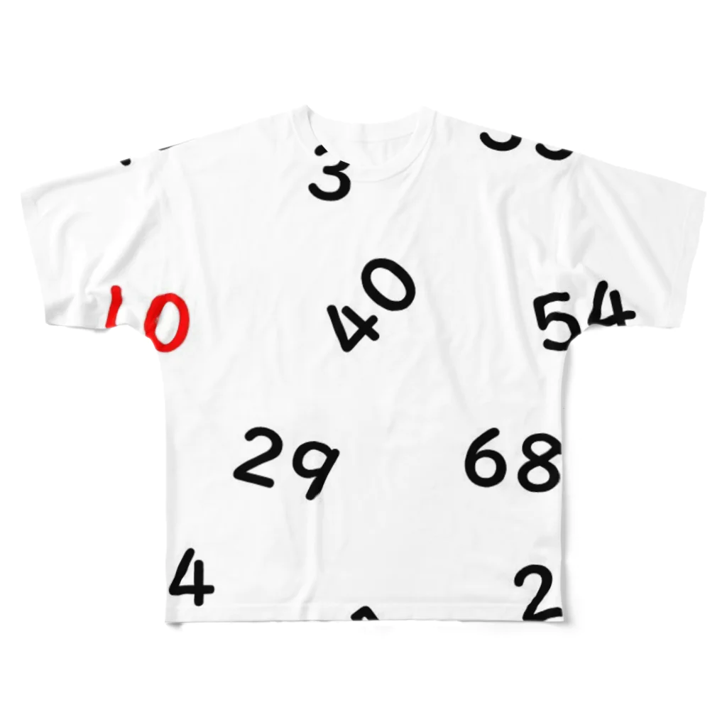 46-Marshの数字マニア① All-Over Print T-Shirt