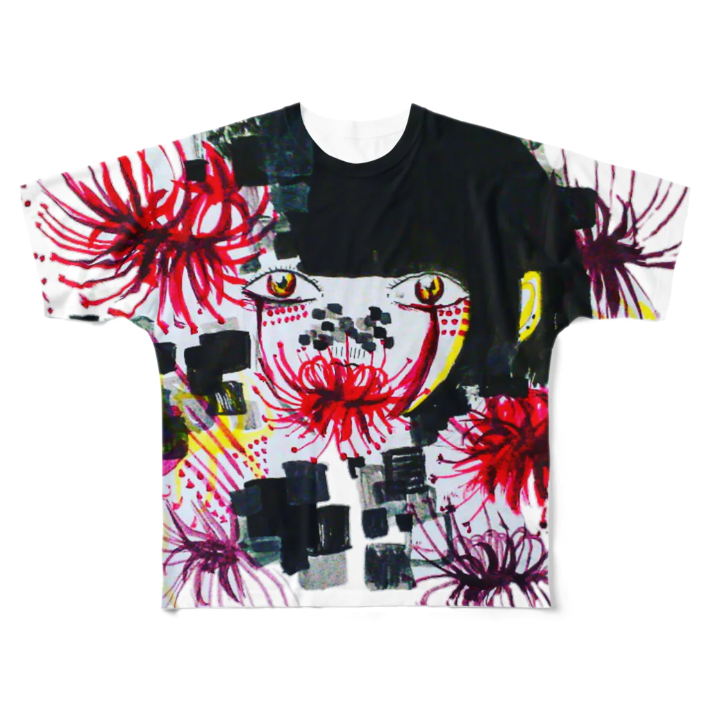  水 本 ¿ ? の悲願花 All-Over Print T-Shirt