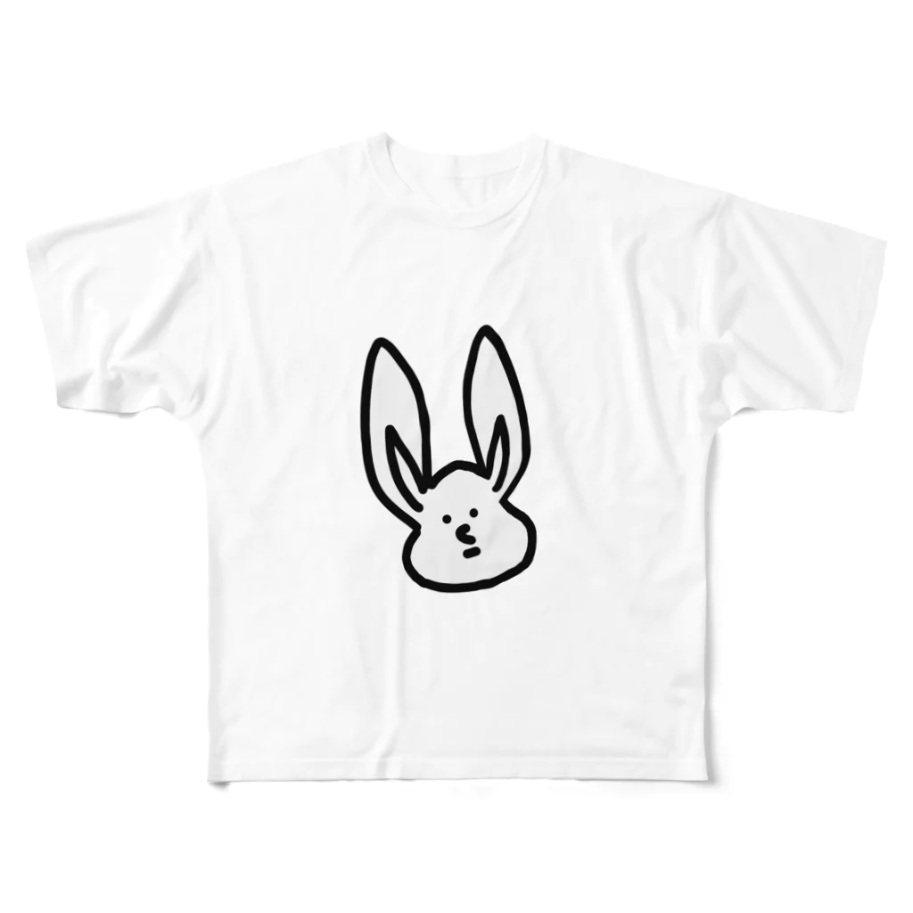 ゆるかわなやつらのまがおおぶうさぎ フルグラフィックTシャツ