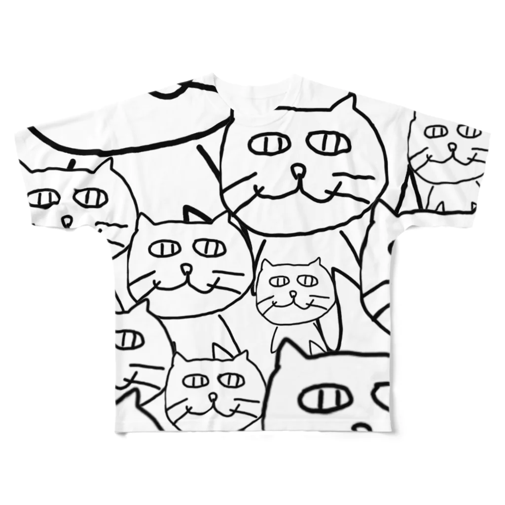 うさにいオンラインショップの虚無ねこ All-Over Print T-Shirt