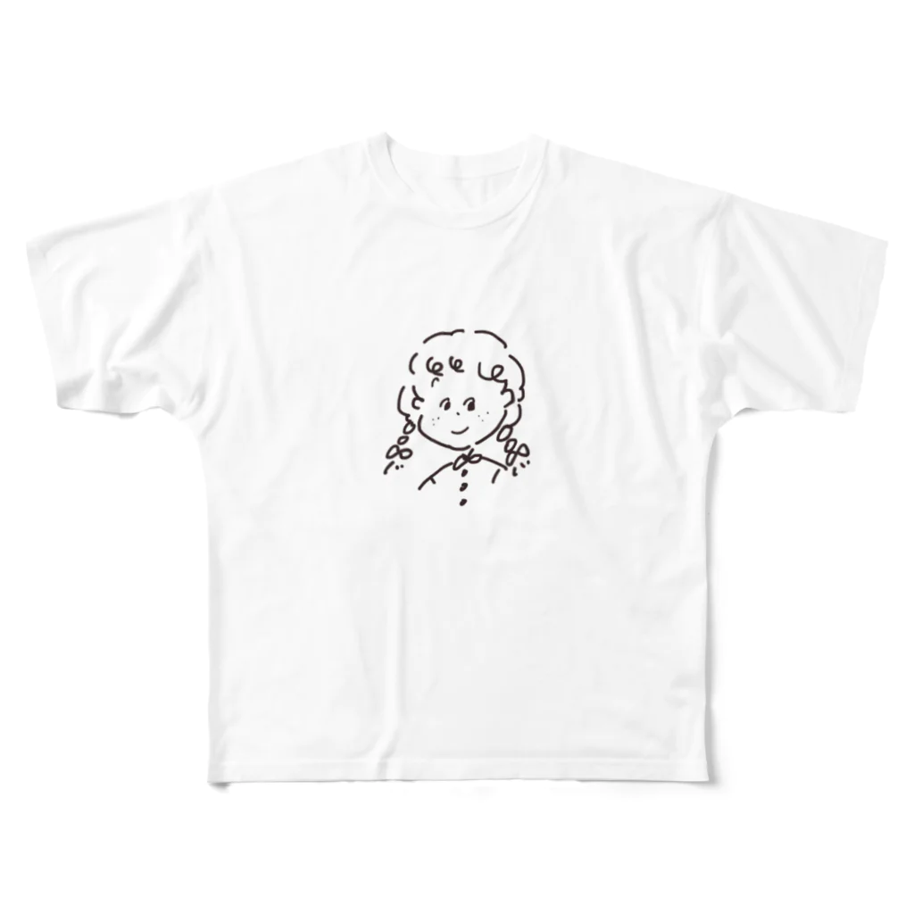 381miyabiの381ラクガキガール フルグラフィックTシャツ