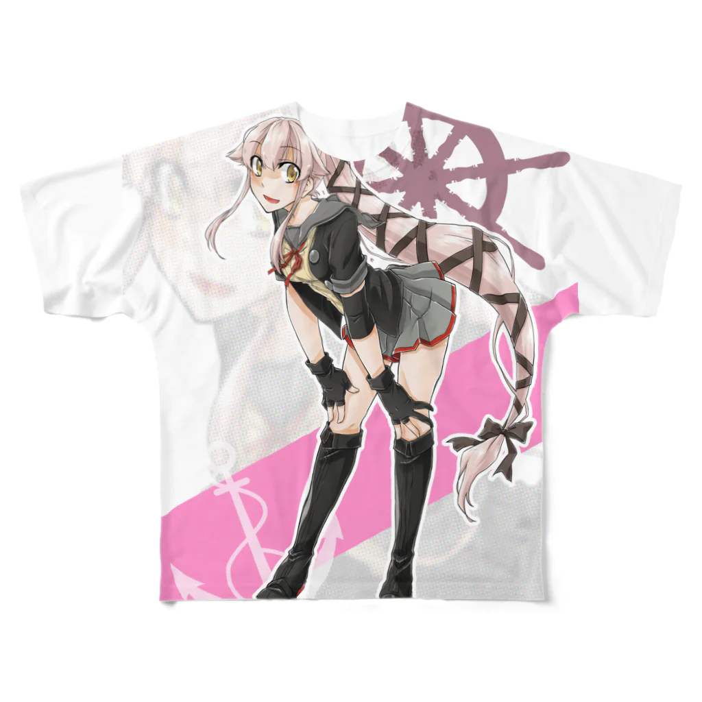 にゃ＠触るな危険の由良改二 All-Over Print T-Shirt