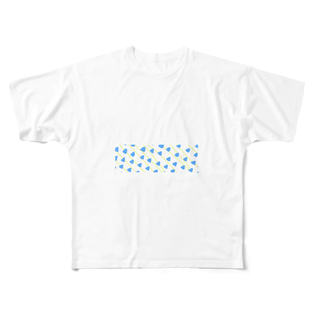 tumasakiSTOREの雨と雷 フルグラフィックTシャツ