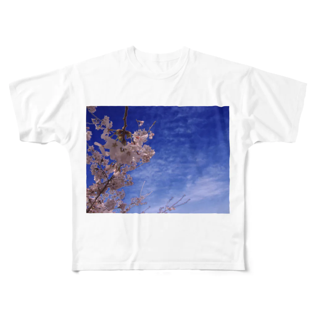 hiroki-naraの桜　サクラ　cherry blossom DATA_P_093 フルグラフィックTシャツ