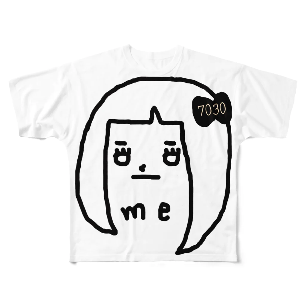 7030ナオミオ百貨のme-7030- フルグラフィックTシャツ