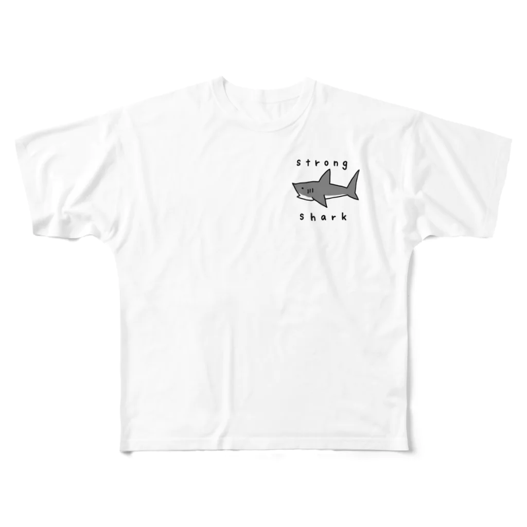 強いサメの強いサメ All-Over Print T-Shirt
