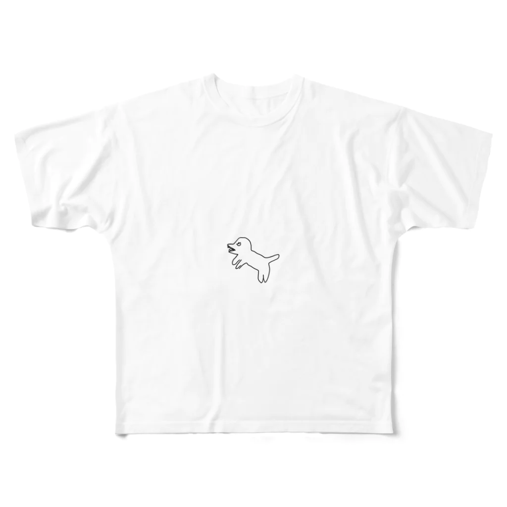 綿の店の絵心無いとよ。【恐竜】 フルグラフィックTシャツ