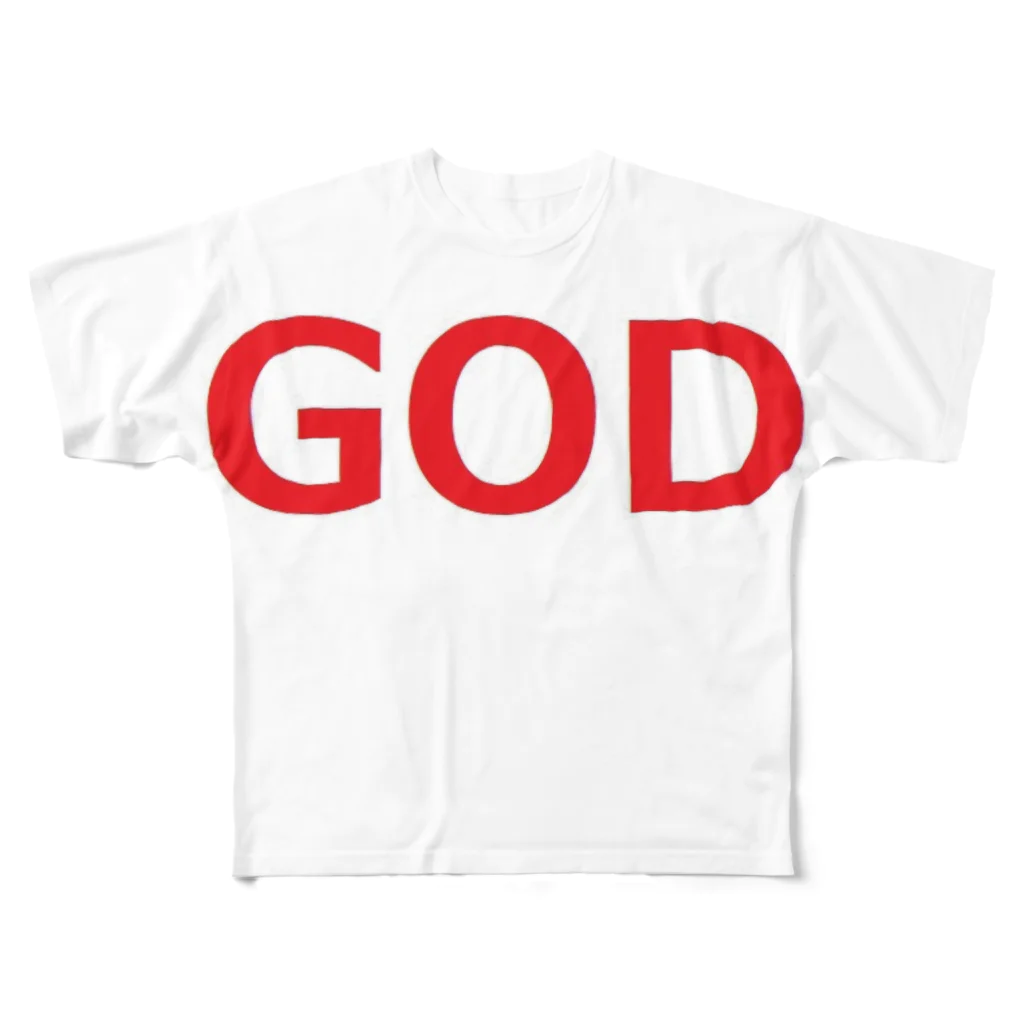 アメリカンベース のGOD 神様 All-Over Print T-Shirt