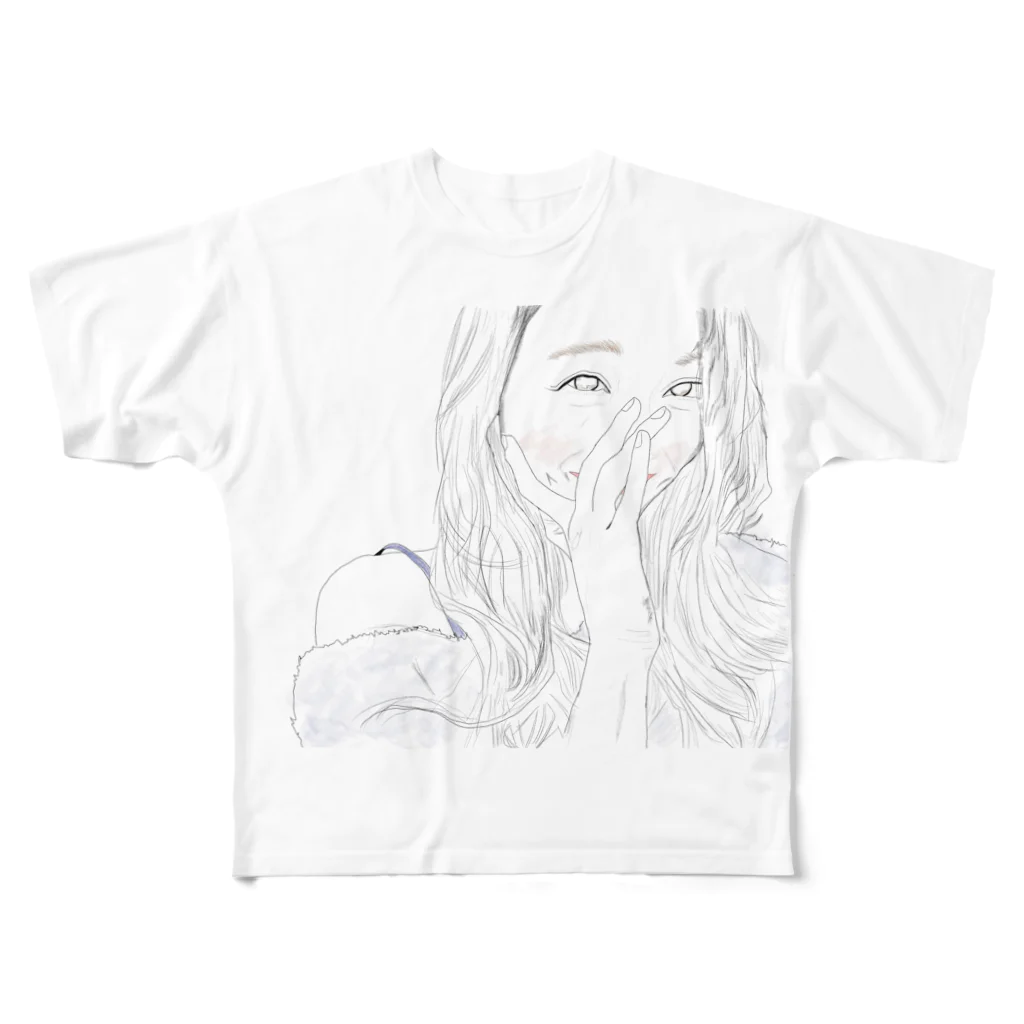 yAyuyo(やゆよ)のテレテル All-Over Print T-Shirt