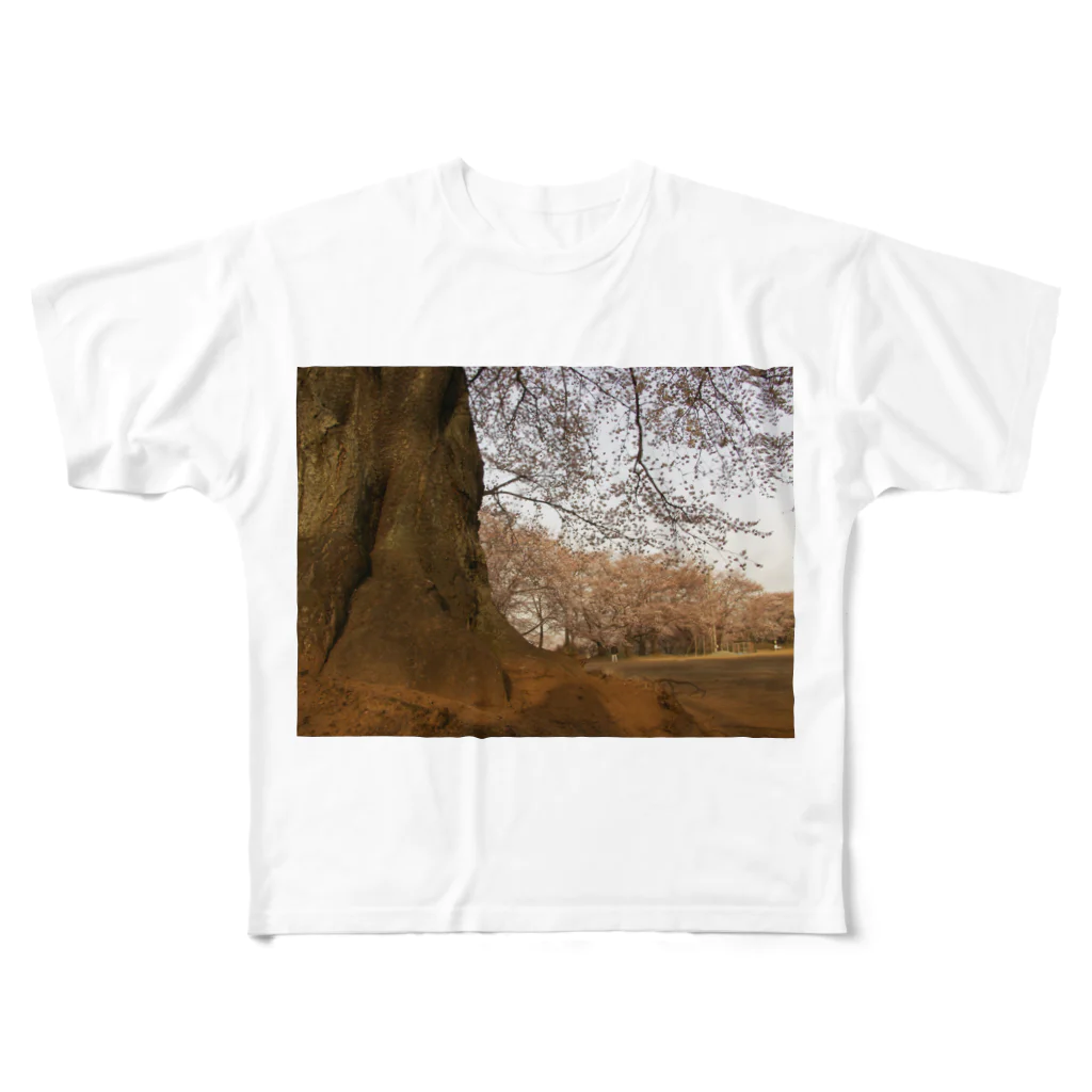 hiroki-naraの桜　サクラ　cherry blossom DATA_P_104 フルグラフィックTシャツ