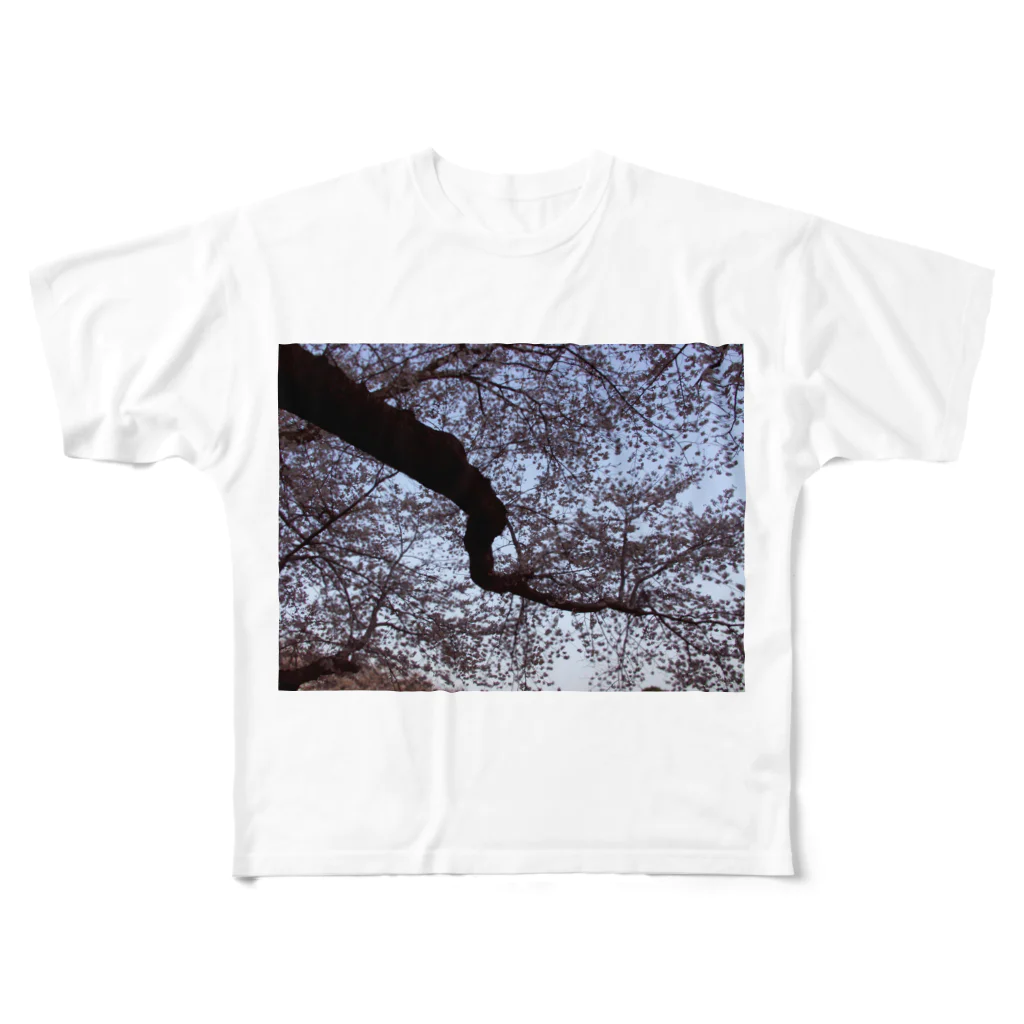 hiroki-naraの桜　サクラ　cherry blossom DATA_P_105 フルグラフィックTシャツ