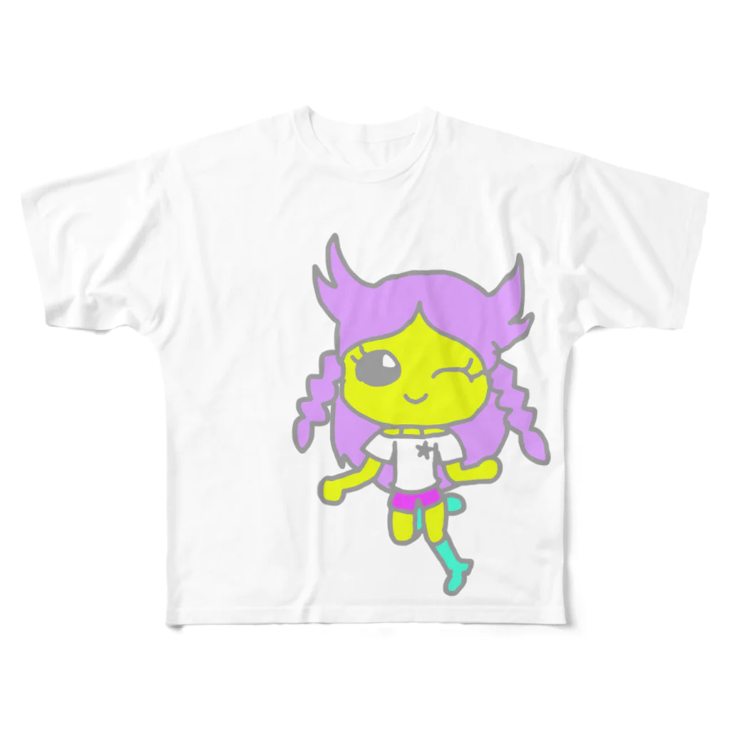 ササハウスの宇宙人の女の子 All-Over Print T-Shirt