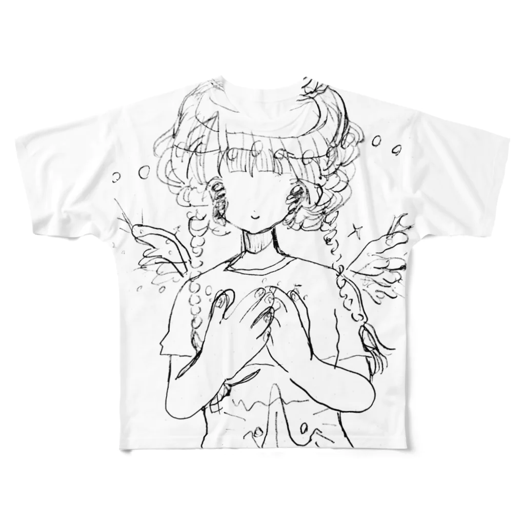 濱田のきらきら　かわいい　ゆめかわ フルグラフィックTシャツ