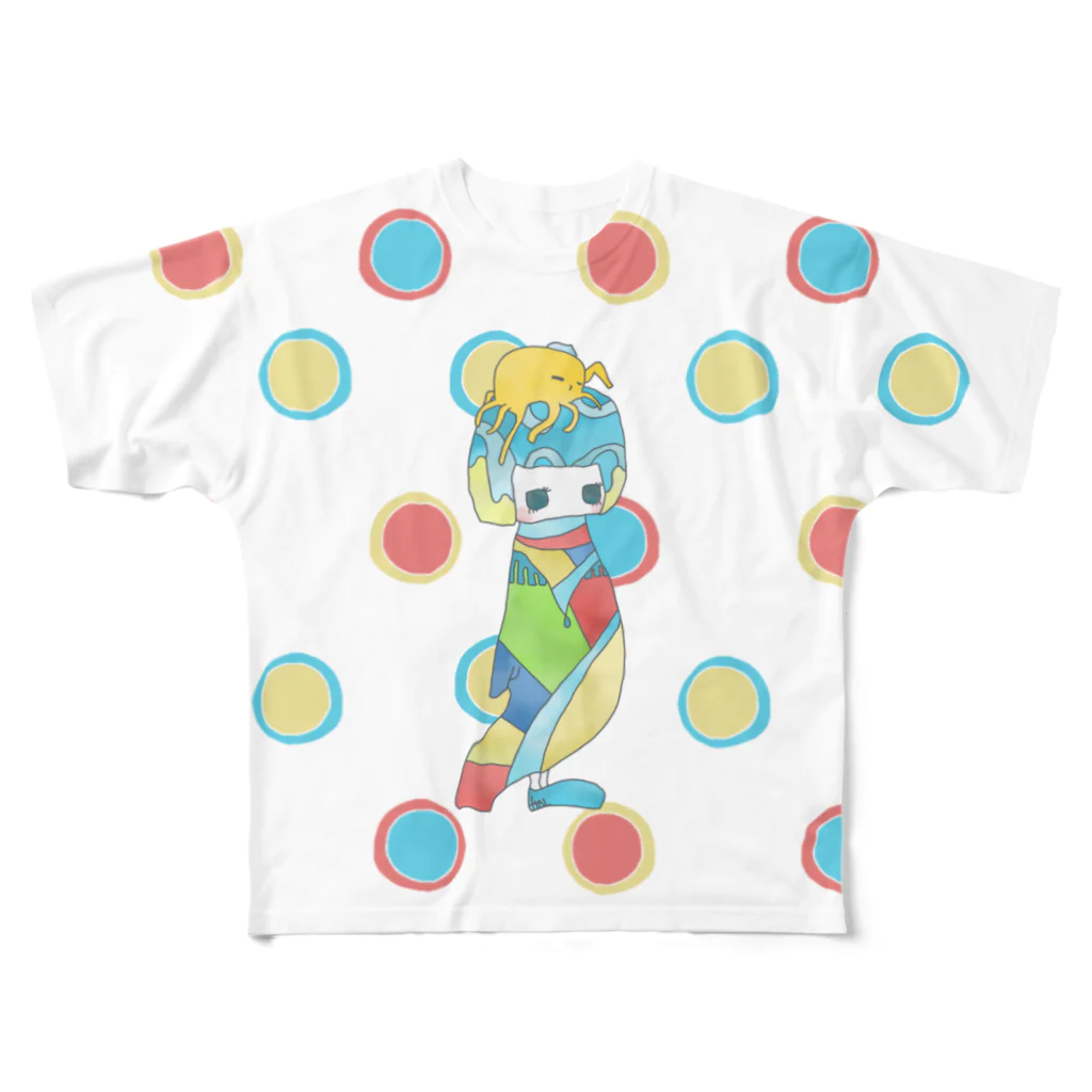 HAL-HIのこけとり(水玉) All-Over Print T-Shirt