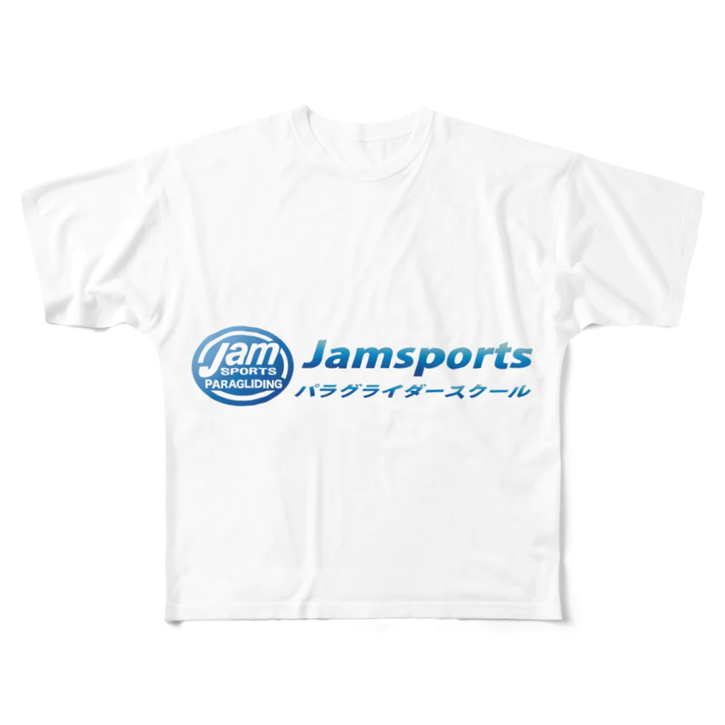 ジャムスポーツ堀のJamsportsパラグライダースクールLOGO フルグラフィックTシャツ