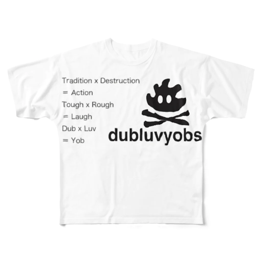 dubluvyobsダブラヴヨブス のダブラヴヨブスのフレームくん2 フルグラフィックTシャツ