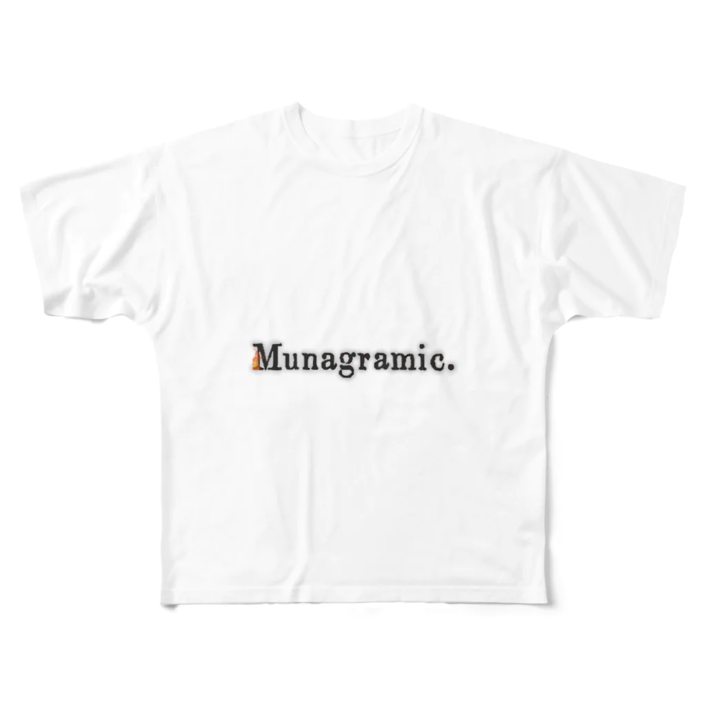 もろこしのmunagramic. フルグラフィックTシャツ