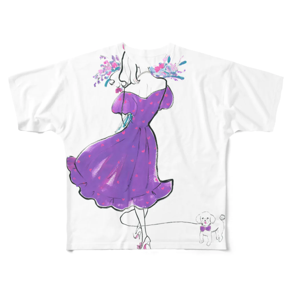 Jojo Yan | A Fashion Illustratorのフラワーアレンジに夢中 All-Over Print T-Shirt