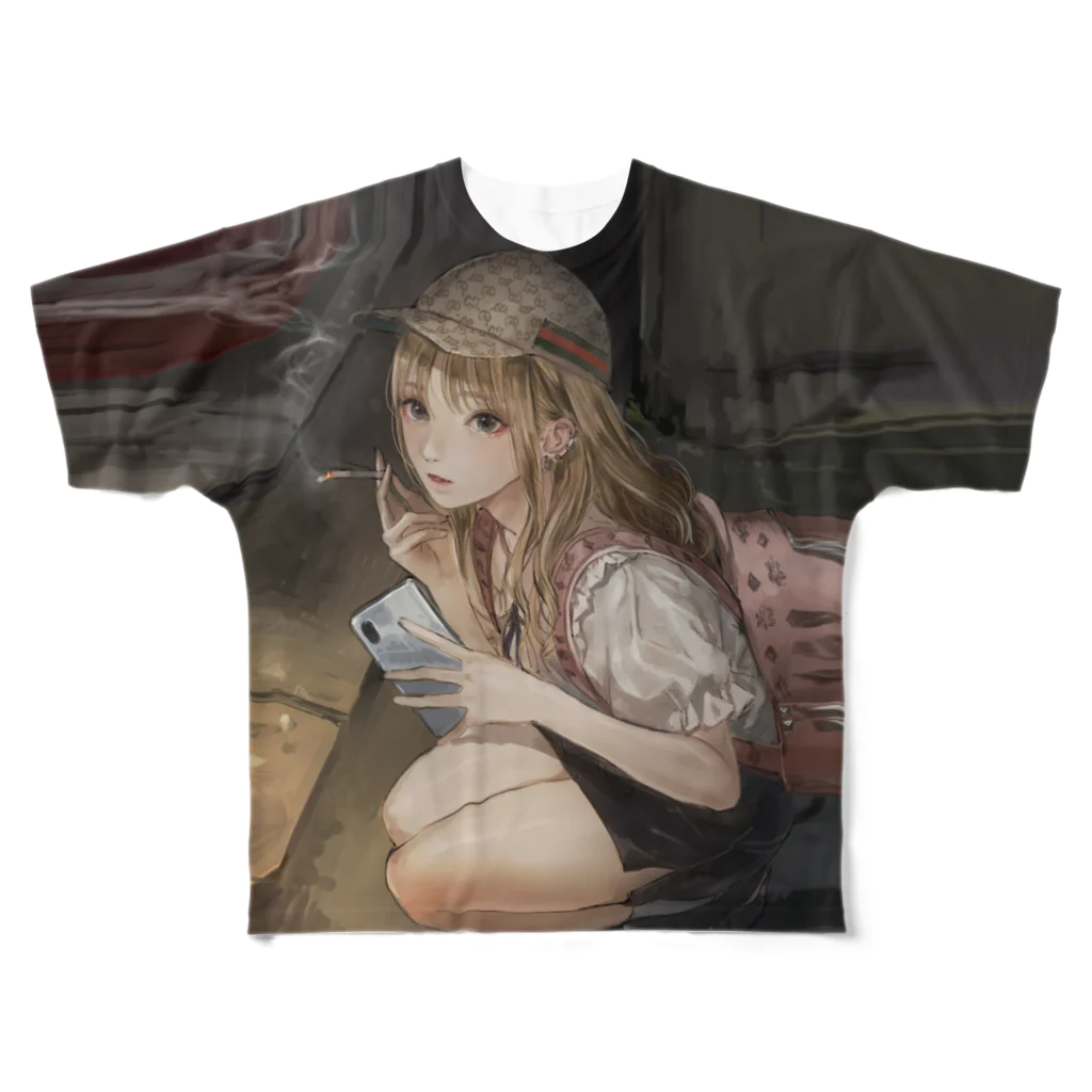 岸田メルの歌舞伎町におるオンナのフルグラT All-Over Print T-Shirt