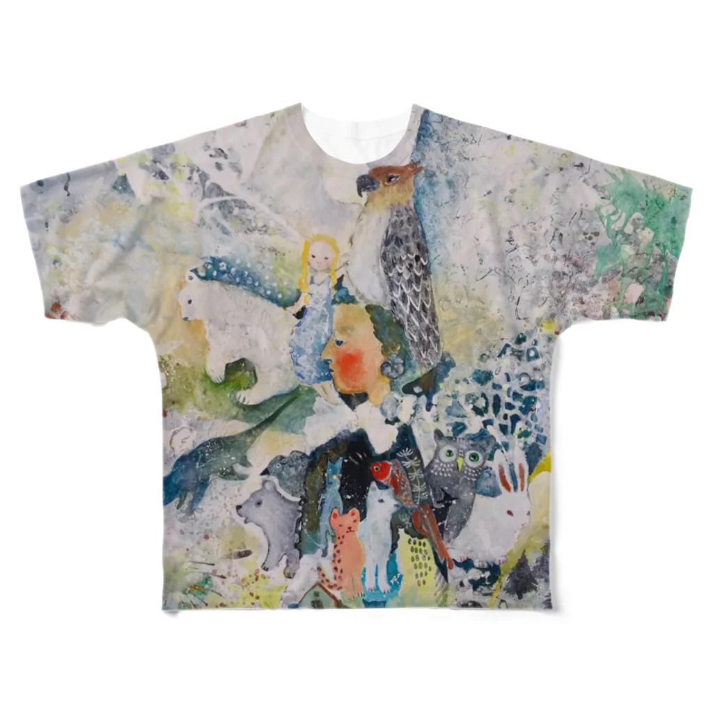 ヤマネコ。の部屋のForest All-Over Print T-Shirt