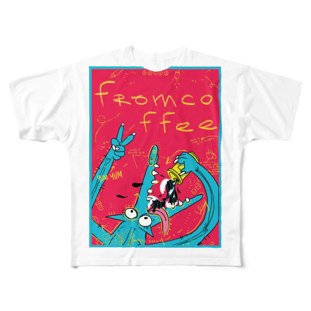fromcoffeeのfromcoffee　Tシャツ　Type-N フルグラフィックTシャツ