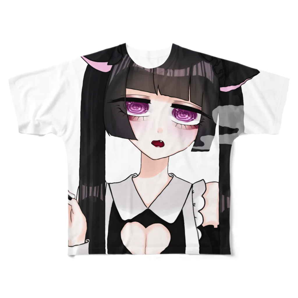 うめ子の🐱 フルグラフィックTシャツ